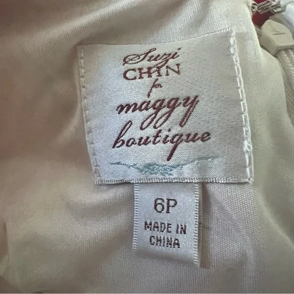 New Suzi Chin for Maggy Boutique Floral water color Dress Size 6 Petite New BB - Picture 12 of 12